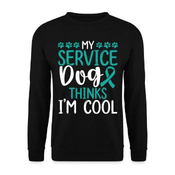 PTSD Dog Patch PTSD Support Animal PTSD Ribbon - Unisex Sweatshirt - black - Front - Alina (178cm) & Michal (187cm)