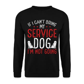 Emotional Support Dog for Service Dogs in Training - Unisex Sweatshirt - black - Front - Alina (178cm) & Michal (187cm)