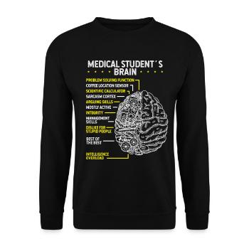 Medical Student Doctor Medical School Graduate - Unisex Pullover - Schwarz - Vorne - Alina (178cm) & Michal (187cm)