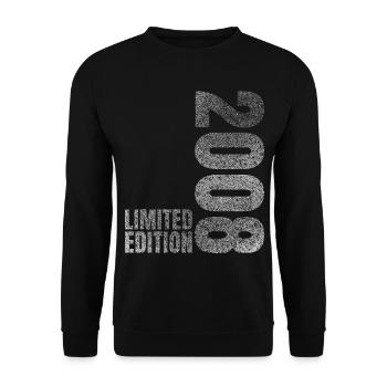 2008 Limited Edition Geschenk - Unisex Pullover - Schwarz - Vorne - Alina (178cm) & Michal (187cm)