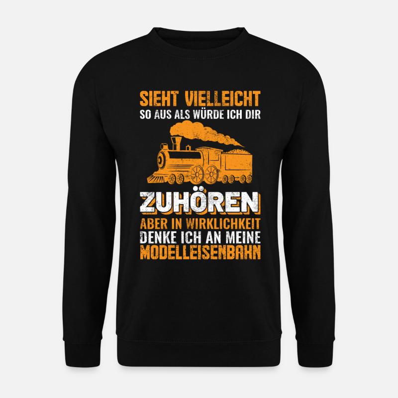 Modellbau Eisenbahn Modellbahner - Unisex Pullover - Schwarz