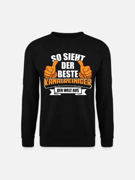 Beruf & Arbeit Arbeitskleidung | Kanalreiniger - Unisex Pullover - Schwarz