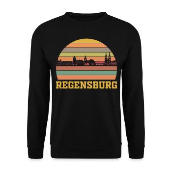 Regensburg - Unisex Pullover - Schwarz - Vorne - Alina (178cm) & Michal (187cm)