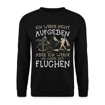 Buen Camino Alpenüberquerung Oberstdorf Meran E5 - Unisex Pullover - Schwarz - Vorne - Alina (178cm) & Michal (187cm)