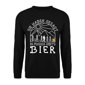 Alpenüberquerung Kärnten Muggia Wanderweg - Unisex Pullover - Schwarz - Vorne - Alina (178cm) & Michal (187cm)