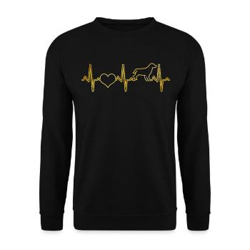 Battement de cœur de chien - Sweat-shirt Unisexe - noir - Devant - Alina (178cm) & Michal (187cm)