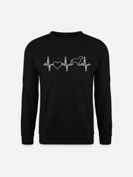 Hund Herzschlag - Unisex Pullover - Schwarz