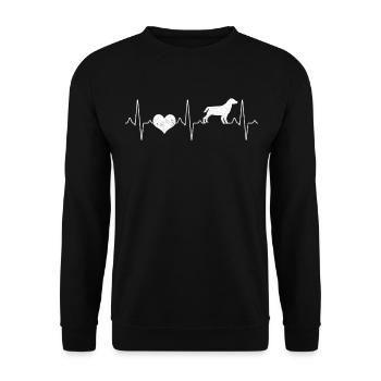 Battement de cœur de chien - Sweat-shirt Unisexe - noir - Devant - Alina (178cm) & Michal (187cm)