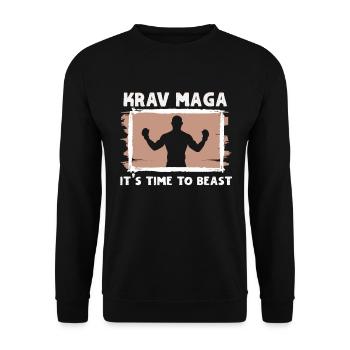 Krav Maga Kampfsport Krav Maga Trainer Krav Maga - Unisex Pullover - Schwarz - Vorne - Alina (178cm) & Michal (187cm)
