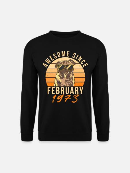 February 1973 Retro - Unisex Sweatshirt - black