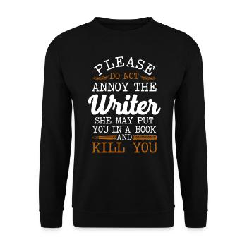 Writing Novel Writer & Published - Unisex Sweatshirt - black - Front - Alina (178cm) & Michal (187cm)