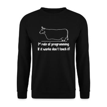 Data Scientist Software Developer Funny - Unisex Sweatshirt - black - Front - Alina (178cm) & Michal (187cm)