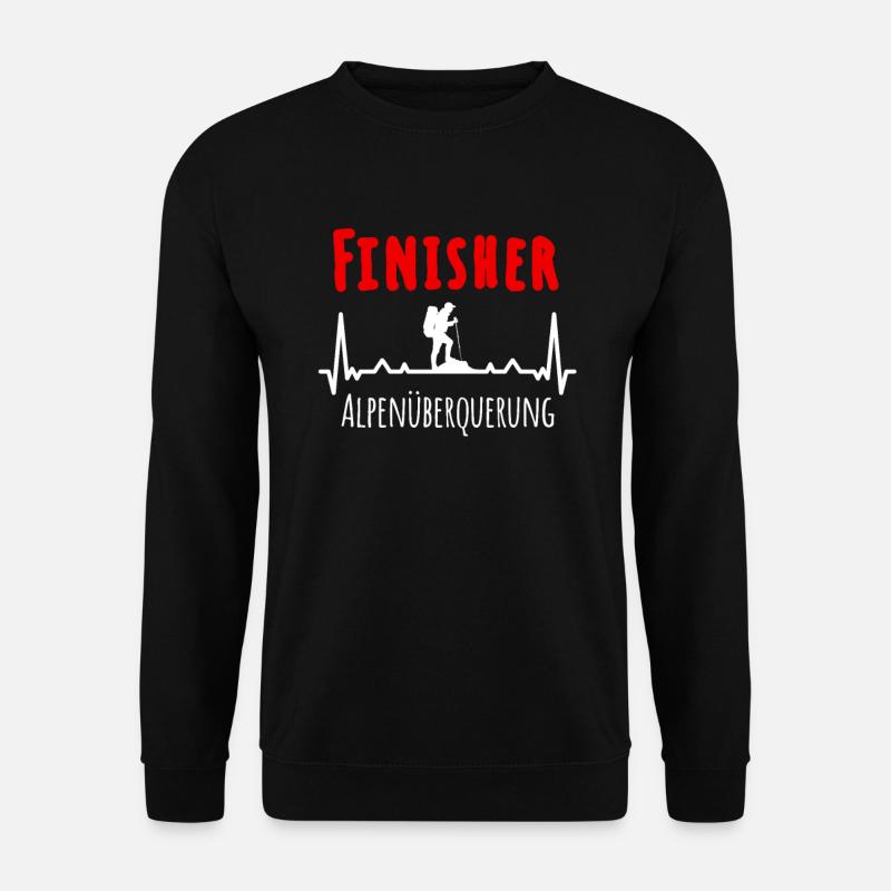 Alpenüberquerung Finisher Alpen Wandern - Unisex Pullover - Schwarz
