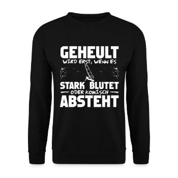 Windsurfer Windurfen Windsurfing Spruch - Unisex Pullover - Schwarz - Vorne - Alina (178cm) & Michal (187cm)