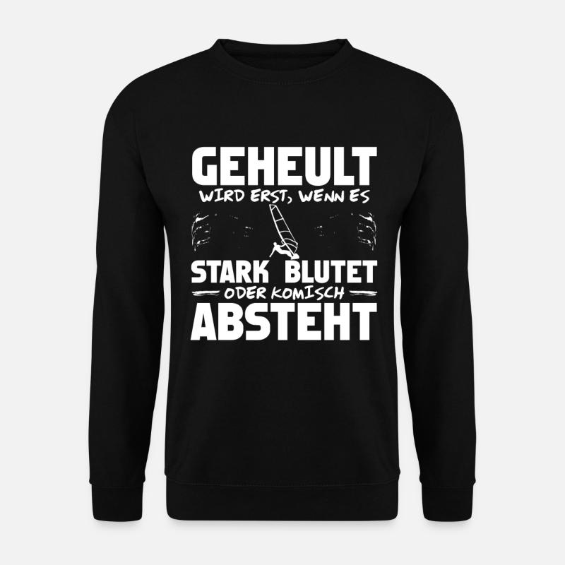 Windsurfer Windurfen Windsurfing Spruch - Unisex Pullover - Schwarz