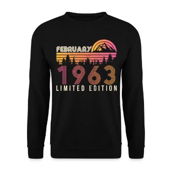 1963 Millésime limité en février - Sweat-shirt Unisexe - noir - Devant - Alina (178cm) & Michal (187cm)