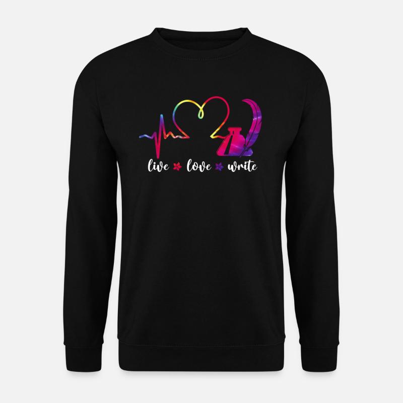 Writing Heart Novel Writer & - Unisex Sweatshirt - black