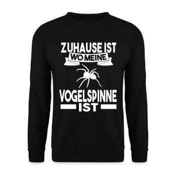 Vogelspinne - Unisex Pullover - Schwarz - Vorne - Alina (178cm) & Michal (187cm)