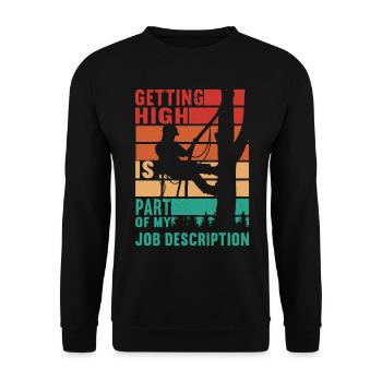 Arborist Baumpfleger - Unisex Pullover - Schwarz - Vorne - Alina (178cm) & Michal (187cm)