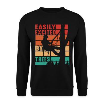 Arborist Baumpfleger - Unisex Pullover - Schwarz - Vorne - Alina (178cm) & Michal (187cm)