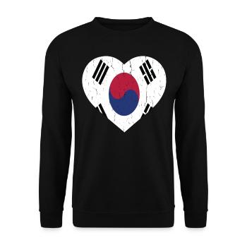 SOUTH KOREA - Unisex Pullover - Schwarz - Vorne - Alina (178cm) & Michal (187cm)