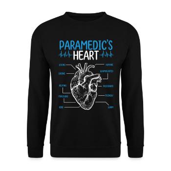 Paramedic Student Graduation Medical Technician - Unisex Sweatshirt - black - Front - Alina (178cm) & Michal (187cm)