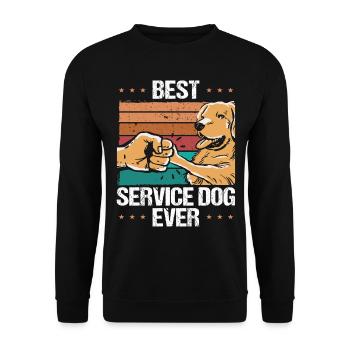 Harnais pour chien d’assistance dans l’animal de soutien de formation - Sweat-shirt Unisexe - noir - Devant - Alina (178cm) & Michal (187cm)