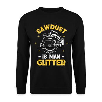 La sciure de bois est l’homme glitter - Sweat-shirt Unisexe - noir - Devant - Alina (178cm) & Michal (187cm)