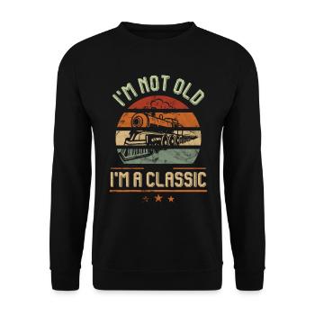 Anniversaire du cheminot - Sweat-shirt Unisexe - noir - Devant - Alina (178cm) & Michal (187cm)