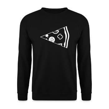 Pizza Pärchen Couple Shirt - Unisex Pullover - Schwarz - Vorne - Alina (178cm) & Michal (187cm)