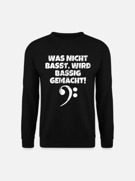 Was nicht Basst Bass Gitarre Musiker Gitarist - Unisex Pullover - Schwarz