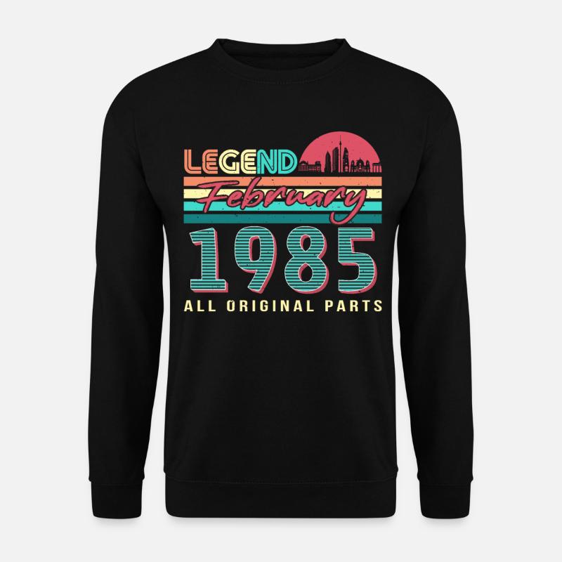 Born February 1985 Retro - Unisex Sweatshirt - black