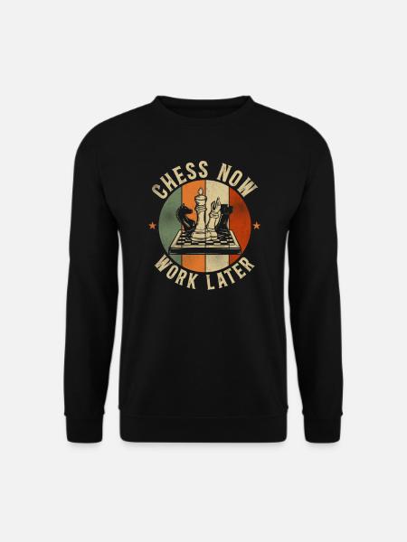 Chess Player Chess Piece Vintage - Unisex Pullover - Schwarz