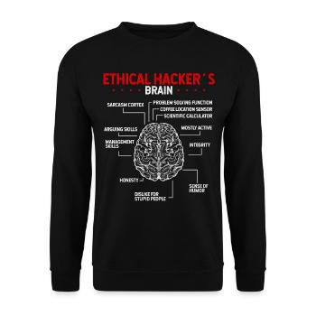 Online Security Ethical Hacker Ethical Hacking - Unisex Sweatshirt - black - Front - Alina (178cm) & Michal (187cm)