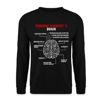 Future Crimonologist Forensic Science Forensic - Unisex Sweatshirt - black - Front - Alina (178cm) & Michal (187cm)