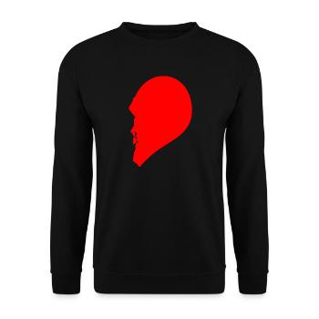 Herz Hälfte Pärchen Couple Geschenk - Unisex Pullover - Schwarz - Vorne - Alina (178cm) & Michal (187cm)