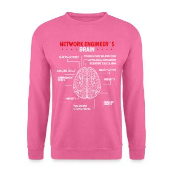 Network Engineering Brain Server Network Engineer - Unisex Sweatshirt - pink - Front