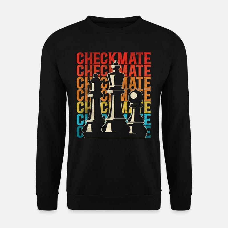 Chess Player Chess Piece Vintage - Unisex Pullover - Schwarz