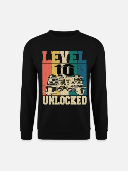 Level 10 Unlocked - Unisex Sweatshirt - black