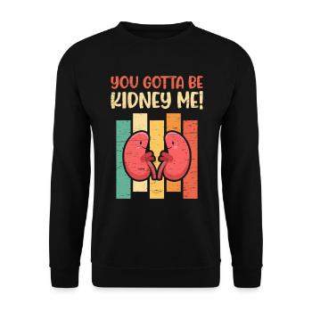 Kidney Donor Organ Transplant for a Organ Donor - Unisex Sweatshirt - black - Front - Alina (178cm) & Michal (187cm)