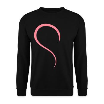 Demi-cœur rose - Sweat-shirt Unisexe - noir - Devant - Alina (178cm) & Michal (187cm)