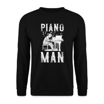 Piano Teacher Pianist Piano Man - Unisex Sweatshirt - black - Front - Alina (178cm) & Michal (187cm)