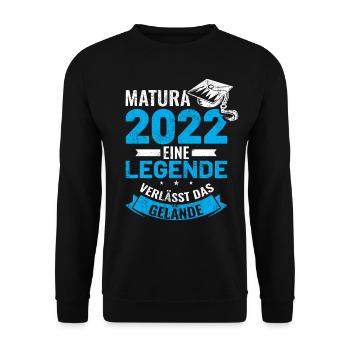 Witzige Matura 2022 Geschenkidee - Unisex Pullover - Schwarz - Vorne - Alina (178cm) & Michal (187cm)