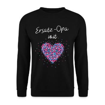 Ersatzopa Opa Opi Grossvater Geschenk - Unisex Pullover - Schwarz - Vorne - Alina (178cm) & Michal (187cm)