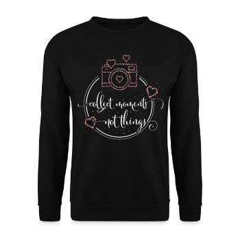 Photographer Photography Camera Photographer - Unisex Sweatshirt - black - Front - Alina (178cm) & Michal (187cm)
