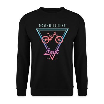 Amour de vélo de descente en détresse - Sweat-shirt Unisexe - noir - Devant - Alina (178cm) & Michal (187cm)