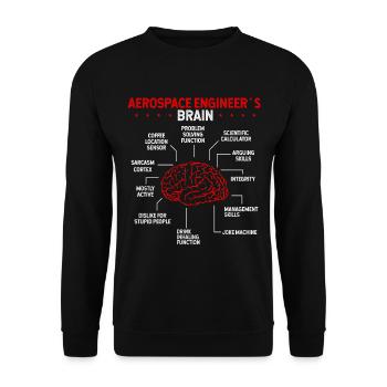 Ingénierie aérospatiale Fusées Cerveau Aérospatiale - Sweat-shirt Unisexe - noir - Devant - Alina (178cm) & Michal (187cm)
