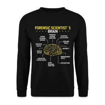 Future Forensic Scientist Forensic Science - Unisex Sweatshirt - black - Front - Alina (178cm) & Michal (187cm)