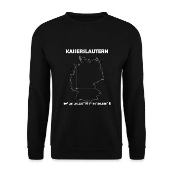 Kaiserslautern Map - Unisex Sweatshirt - black - Front - Alina (178cm) & Michal (187cm)