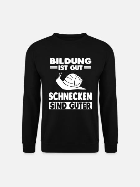 Schnecke Schnecken - Unisex Pullover - Schwarz